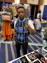 Sigma Pinstripe Black Basketball Jersey