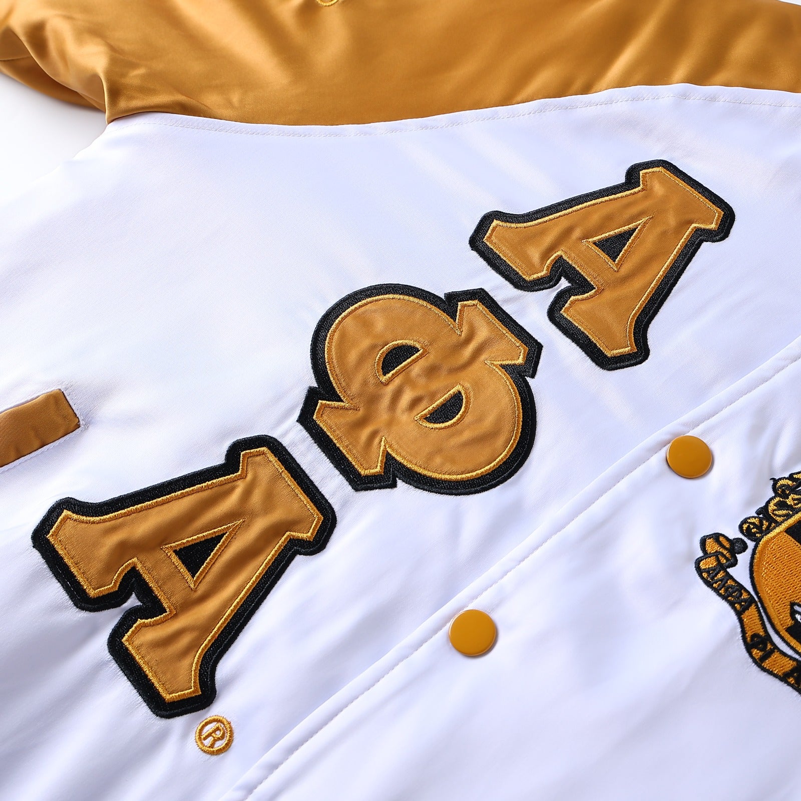 Alpha White Satin Bomber Jacket