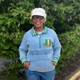 AKA Denim Quarter Zip Sweatshirt Unisex