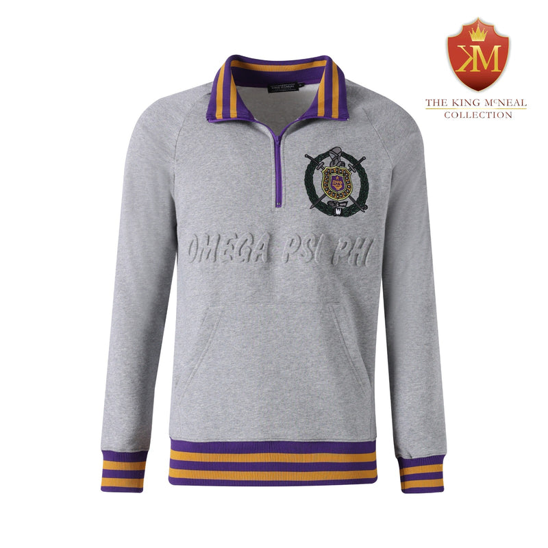 Omega Grey Quarter Zip Sweatshirt