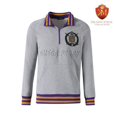 Omega Grey Quarter Zip Sweatshirt