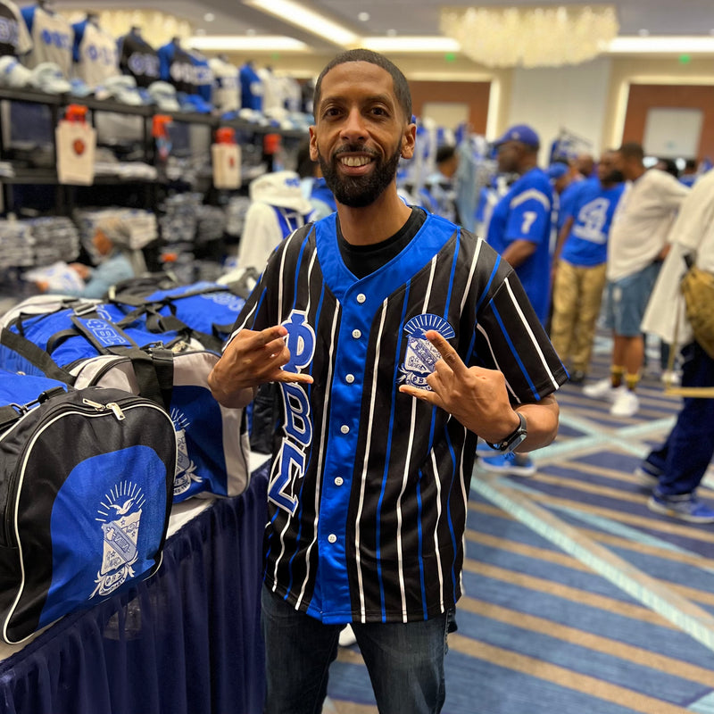 Sigma Black Pinstripe Button Up Baseball Jersey
