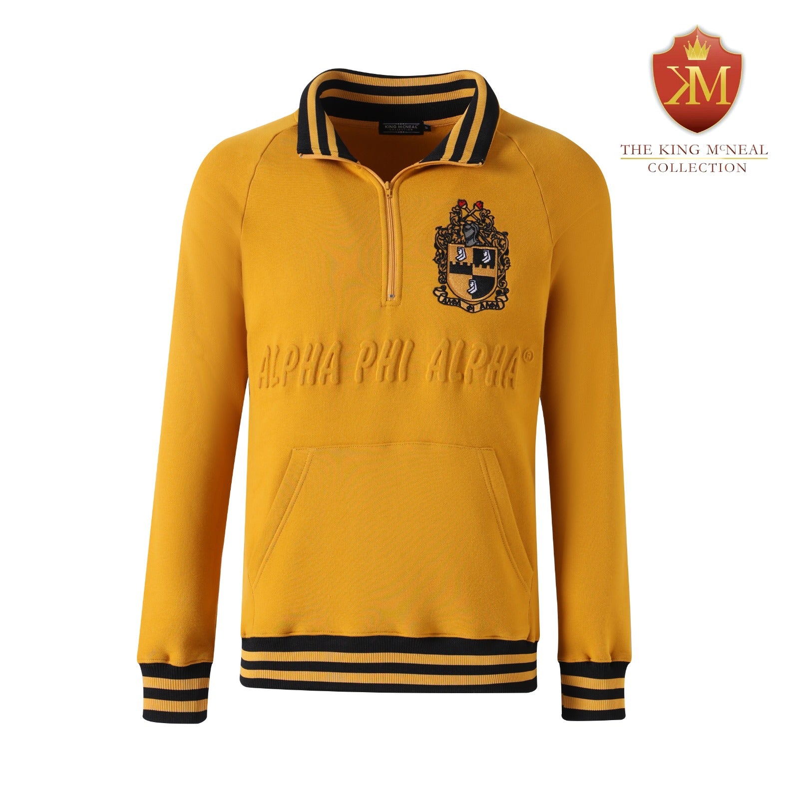 Alpha Gold Quarter Zip Sweatshirt