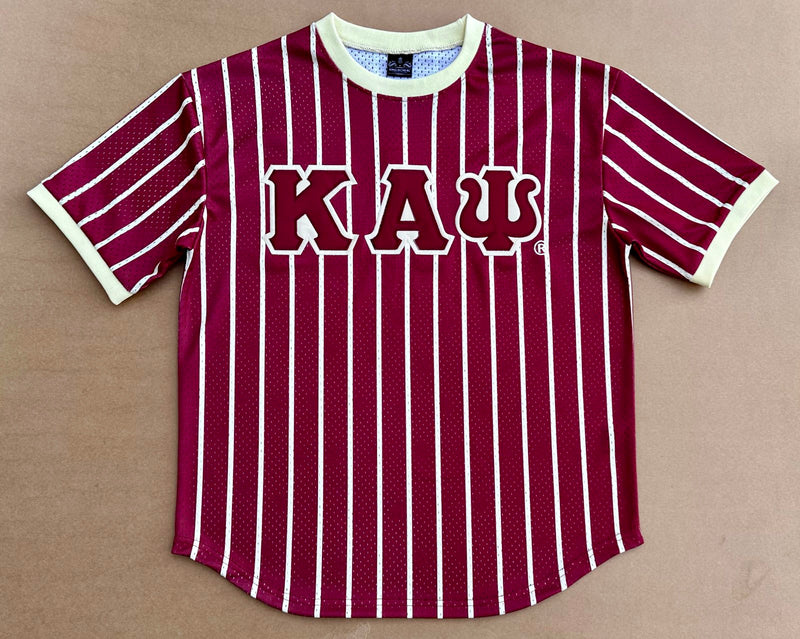Kappa Crimson Pinstripe Baseball Jersey