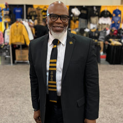 Black and Old Gold Alpha Knit Tie