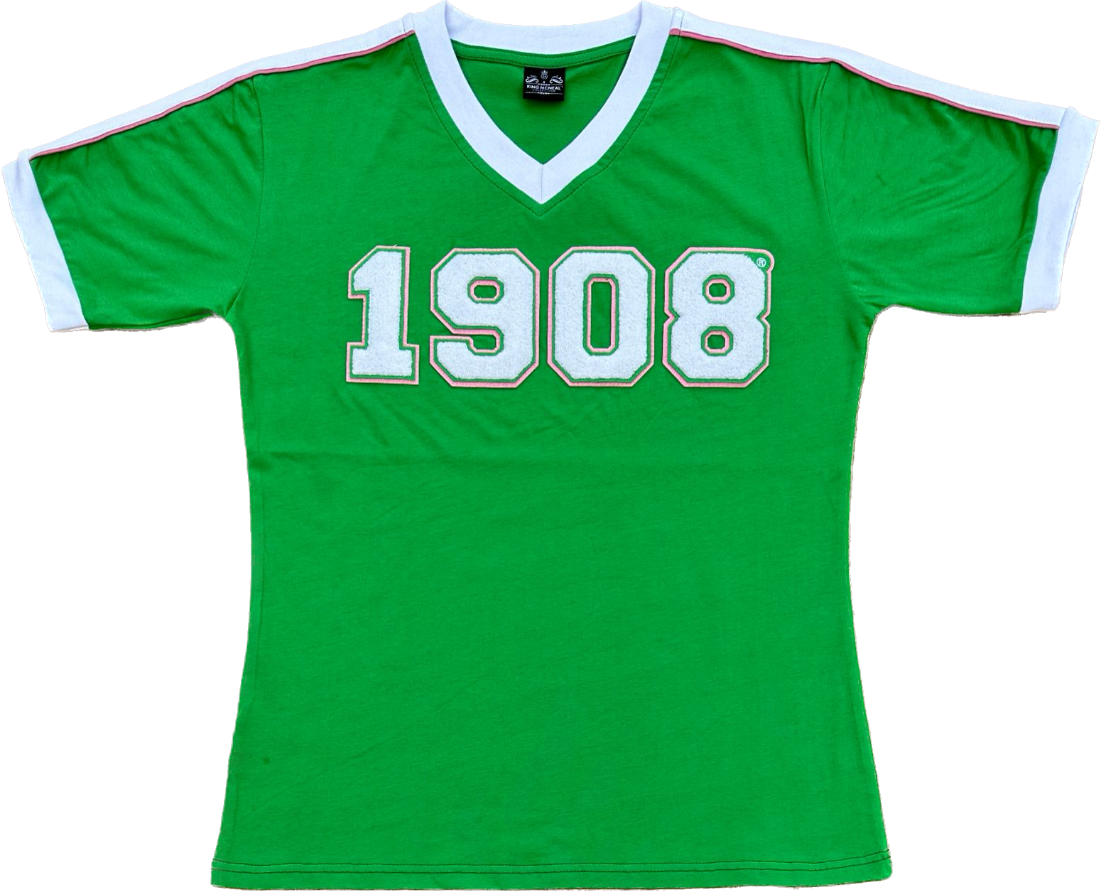 AKA 1908 Premium Chenille Ringer V-Neck Shirt