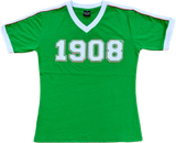 AKA 1908 Premium Chenille Ringer V-Neck Shirt
