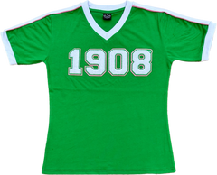 AKA 1908 Premium Chenille Ringer V-Neck Shirt