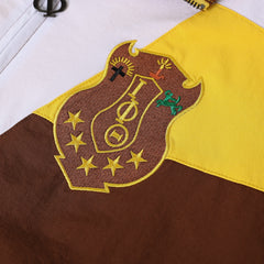 Iota Brown Full Zip Windbreaker Tech