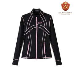 AKA Black Full Zip Yoga Jacket