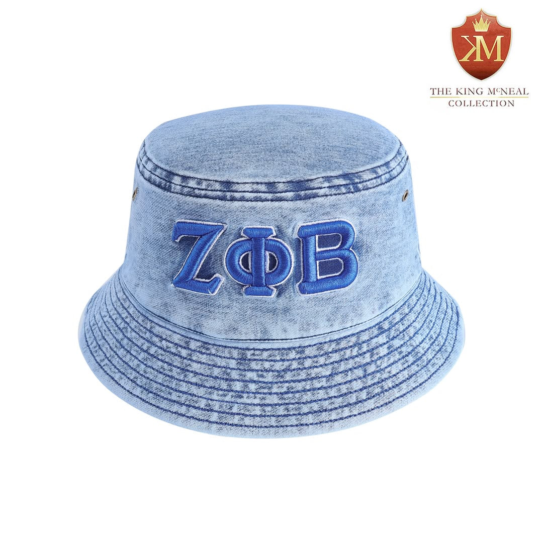 Denim Zeta Phi Beta Bucket Hat – The King McNeal Collection