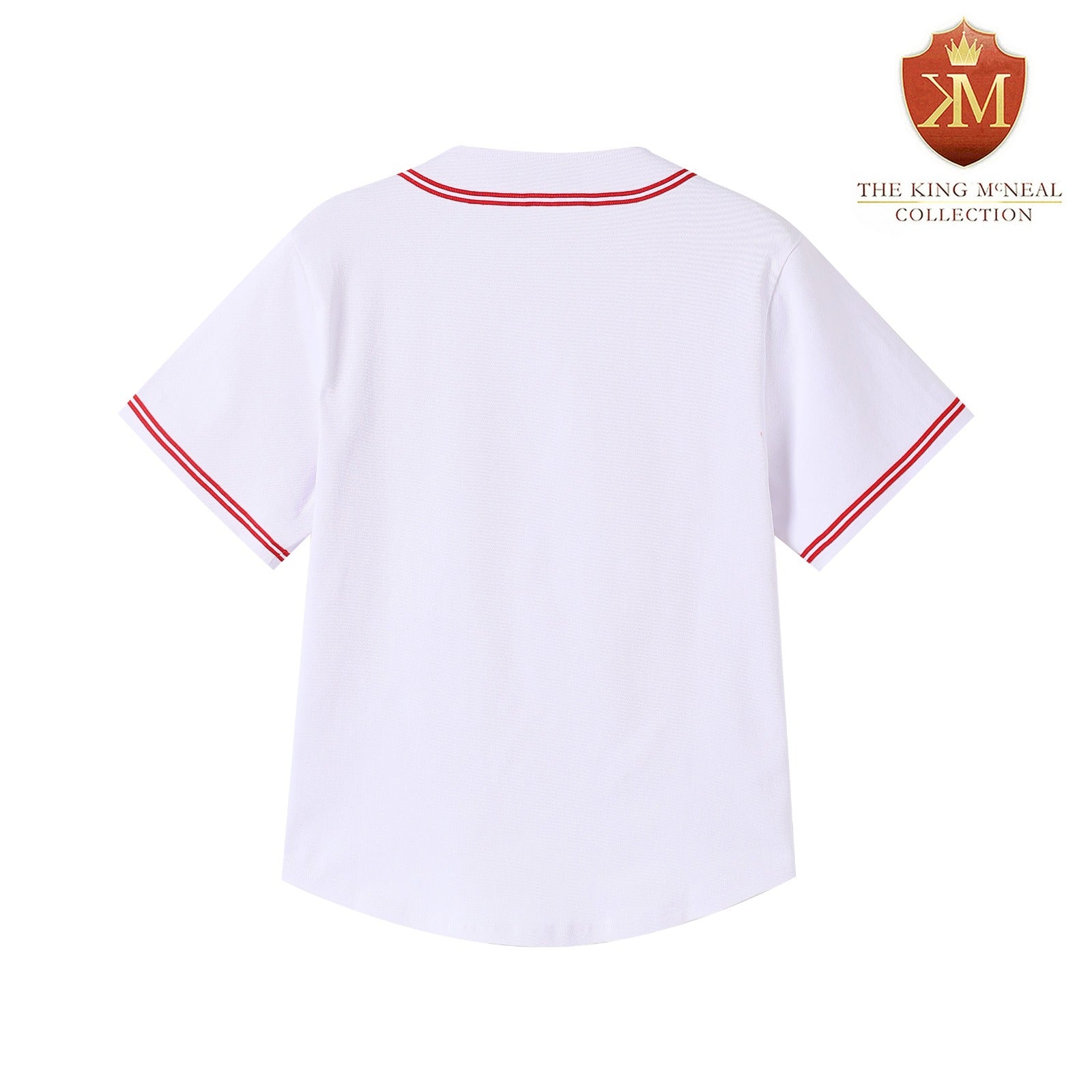 Delta White Button Up Baseball Jersey