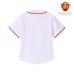 Delta White Button Up Baseball Jersey
