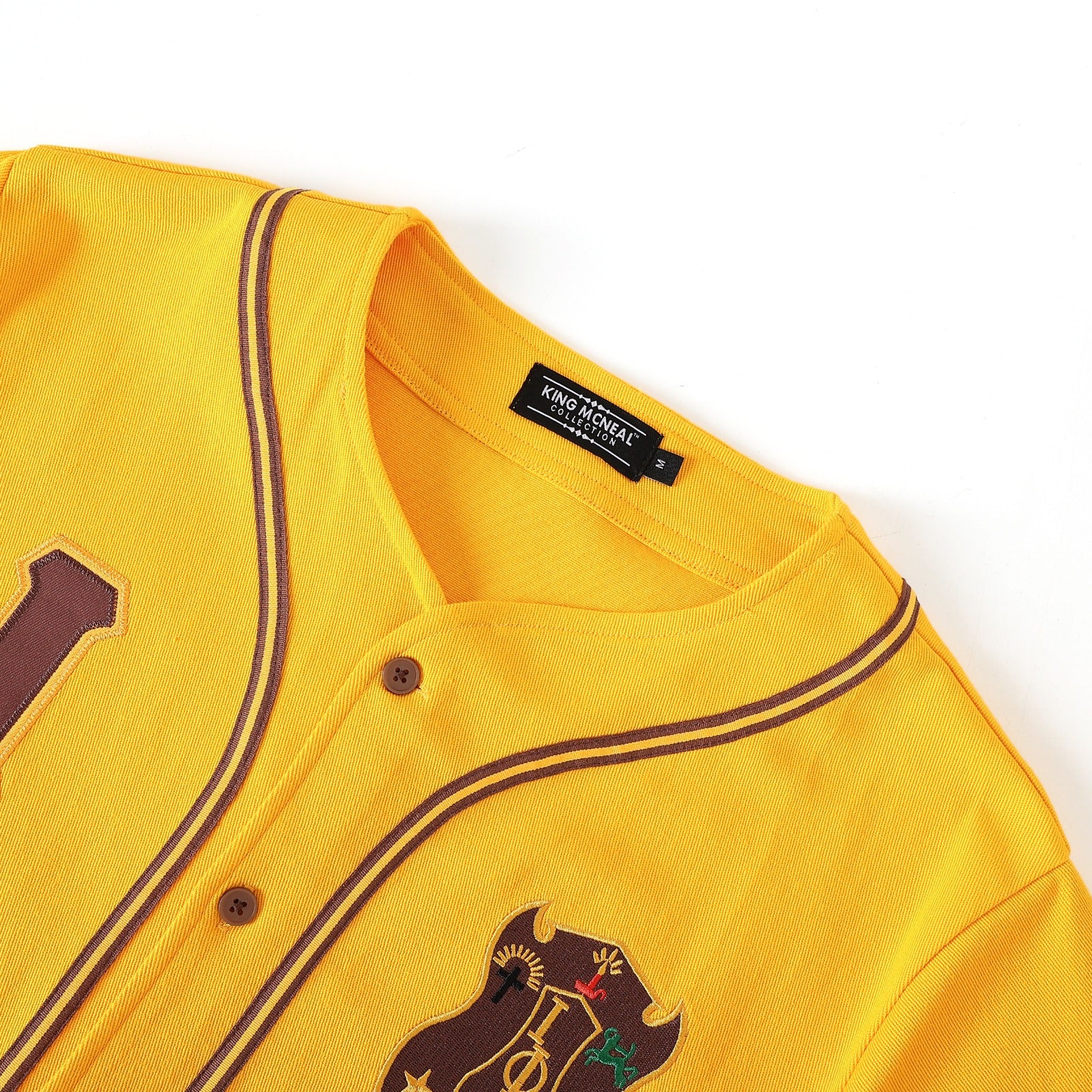 Iota Gold Button-Up Baseball Jersey