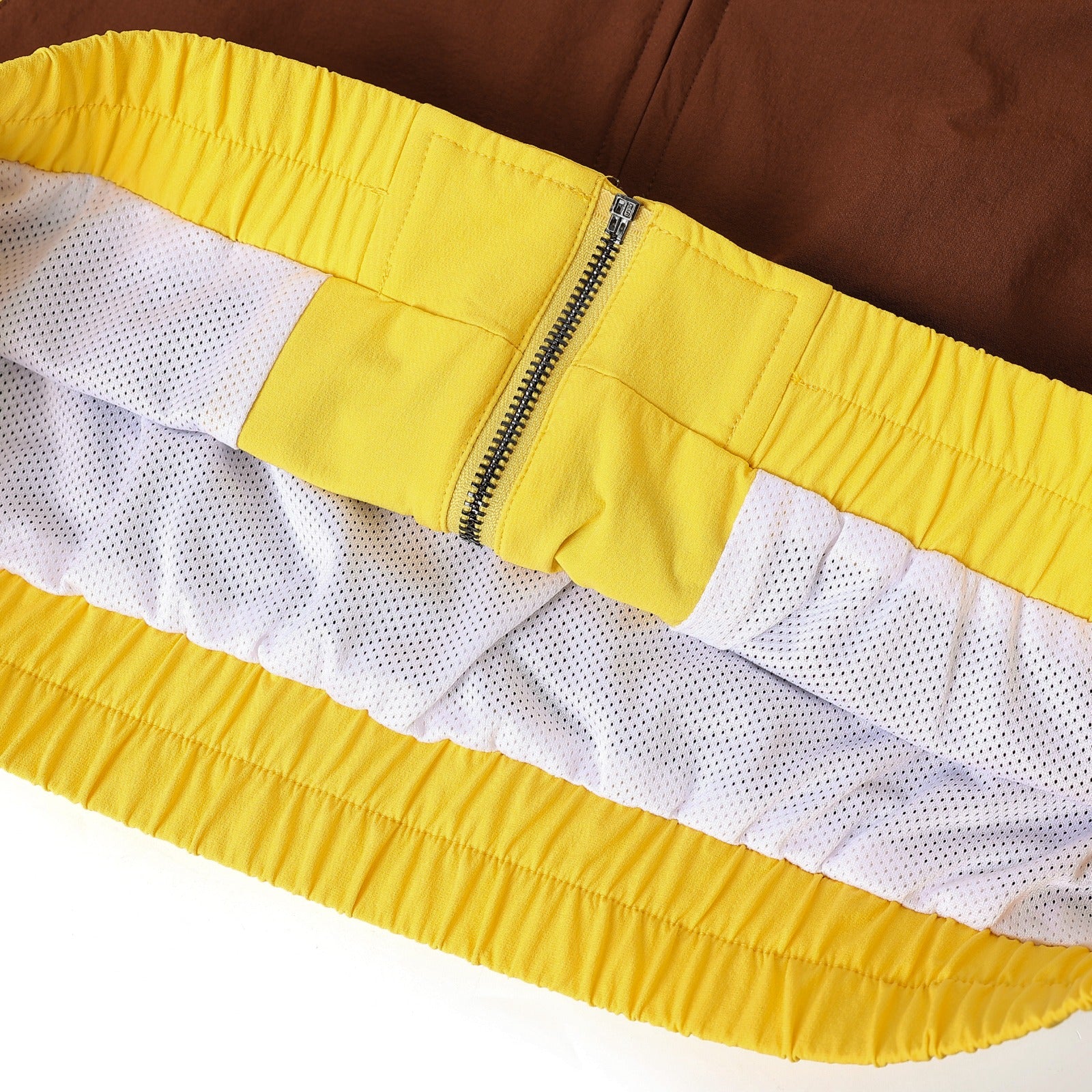 Iota Brown Full Zip Windbreaker Tech