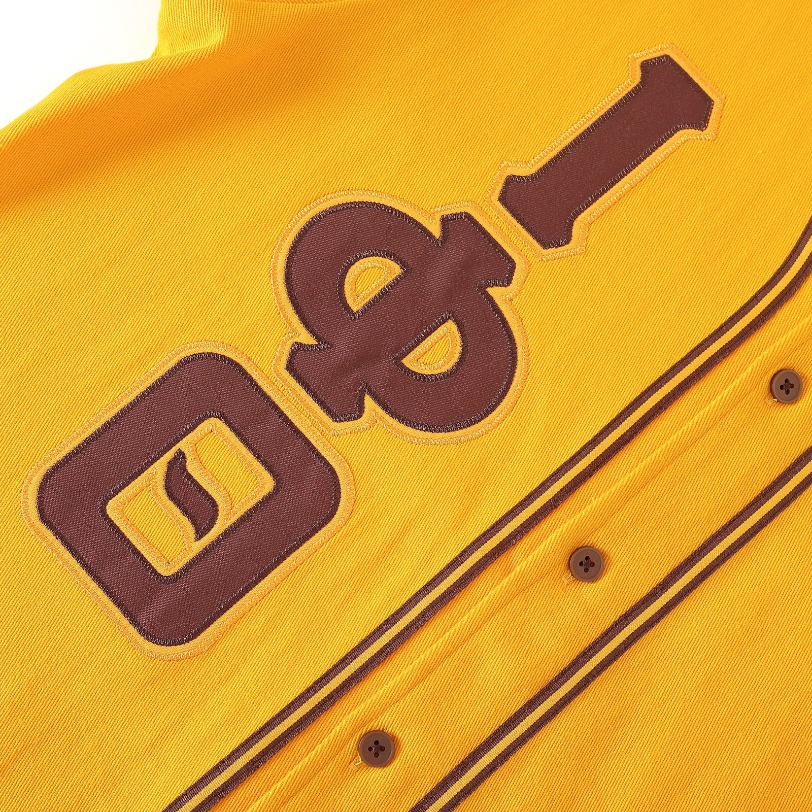 Iota Gold Button-Up Baseball Jersey