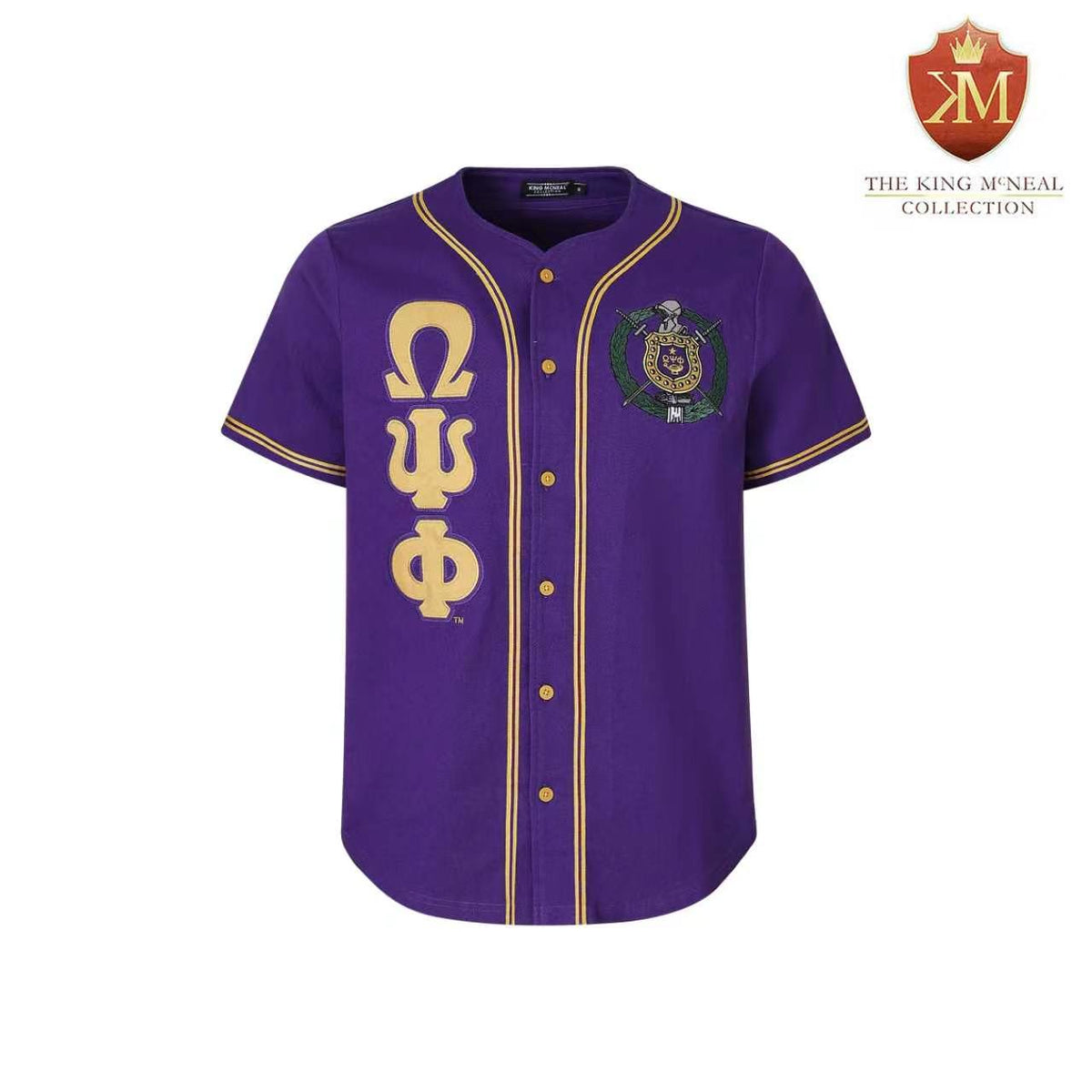 Omega Purple Button-Up Baseball Jersey