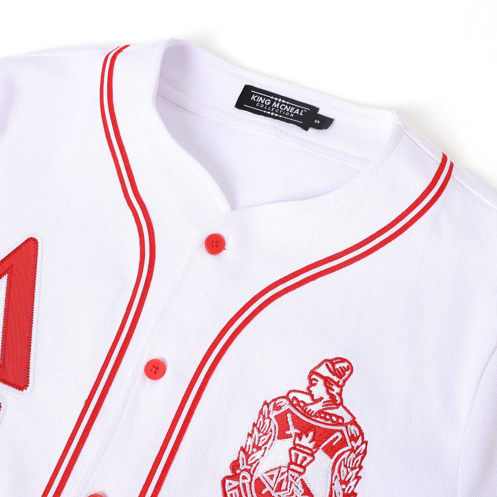 Delta White Button Up Baseball Jersey