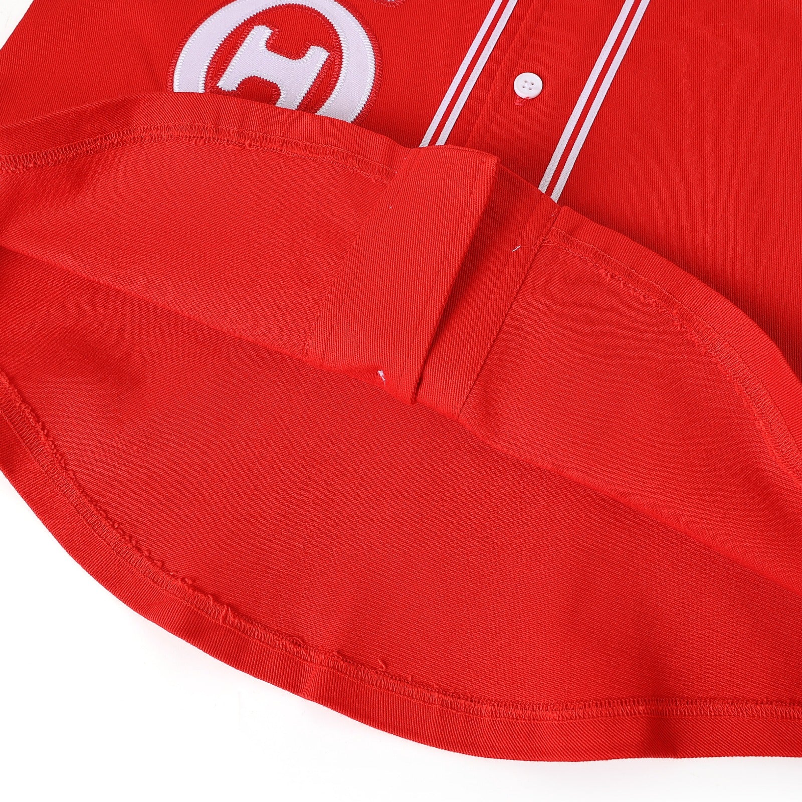 Delta Red Button Up Baseball Jersey