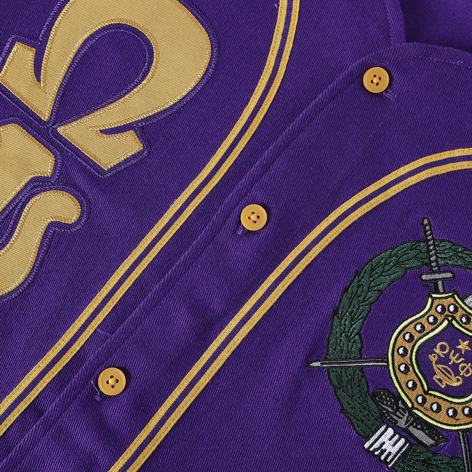 Omega Purple Button-Up Baseball Jersey