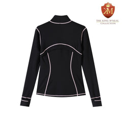 AKA Black Full Zip Yoga Jacket