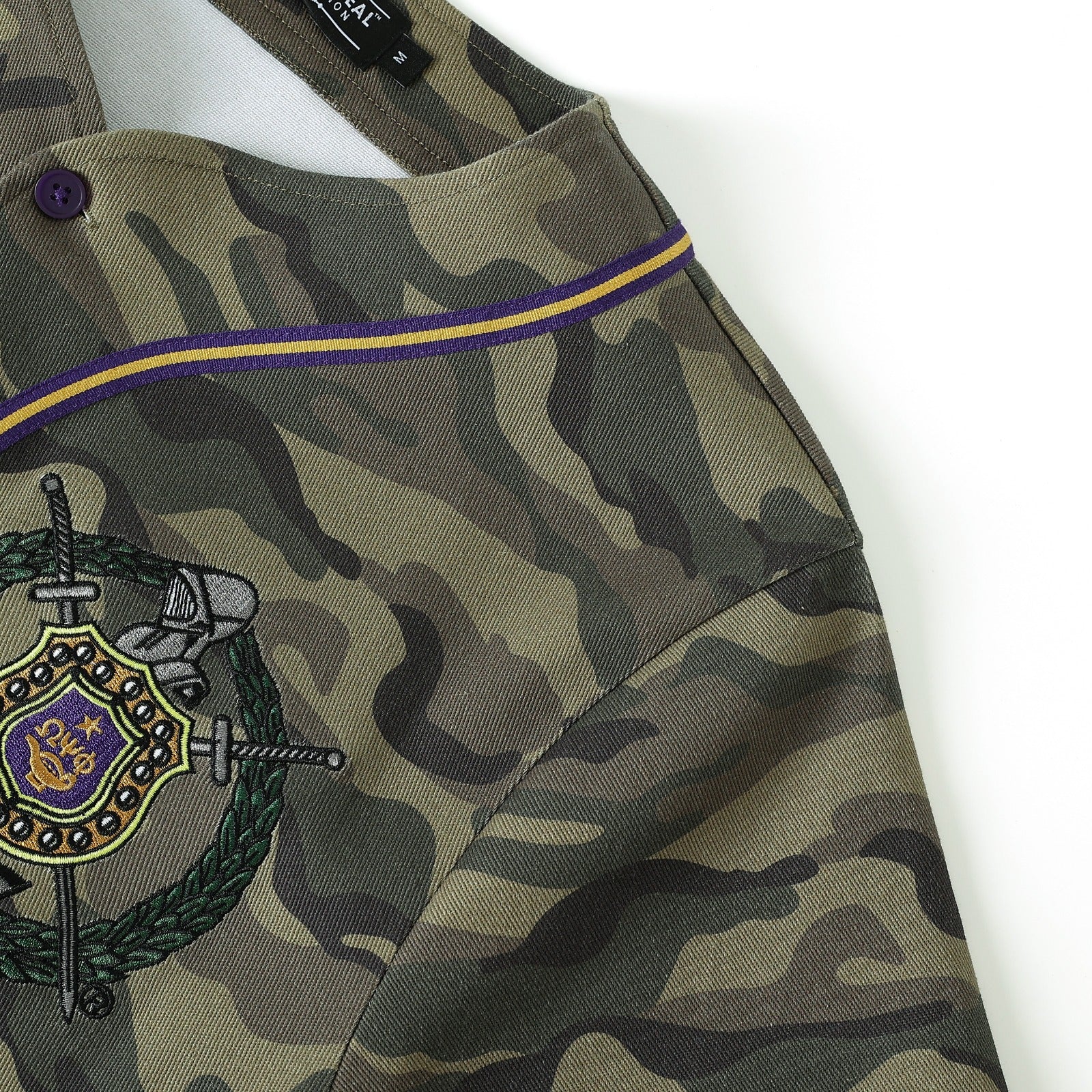 Omega Camo Button-Up Baseball Jersey