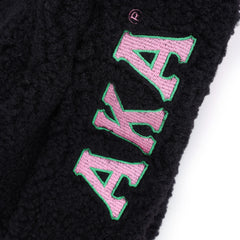 AKA Black Sherpa Beanie Hat