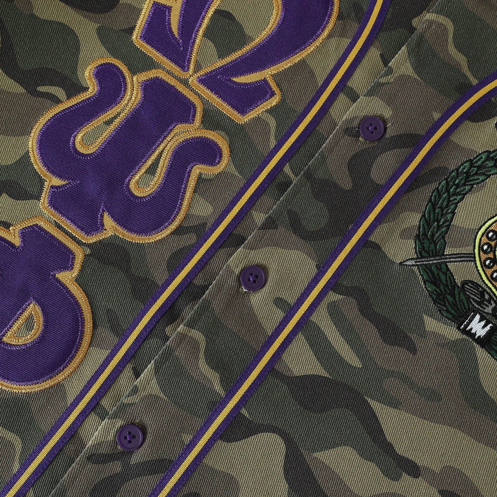 Omega Camo Button-Up Baseball Jersey