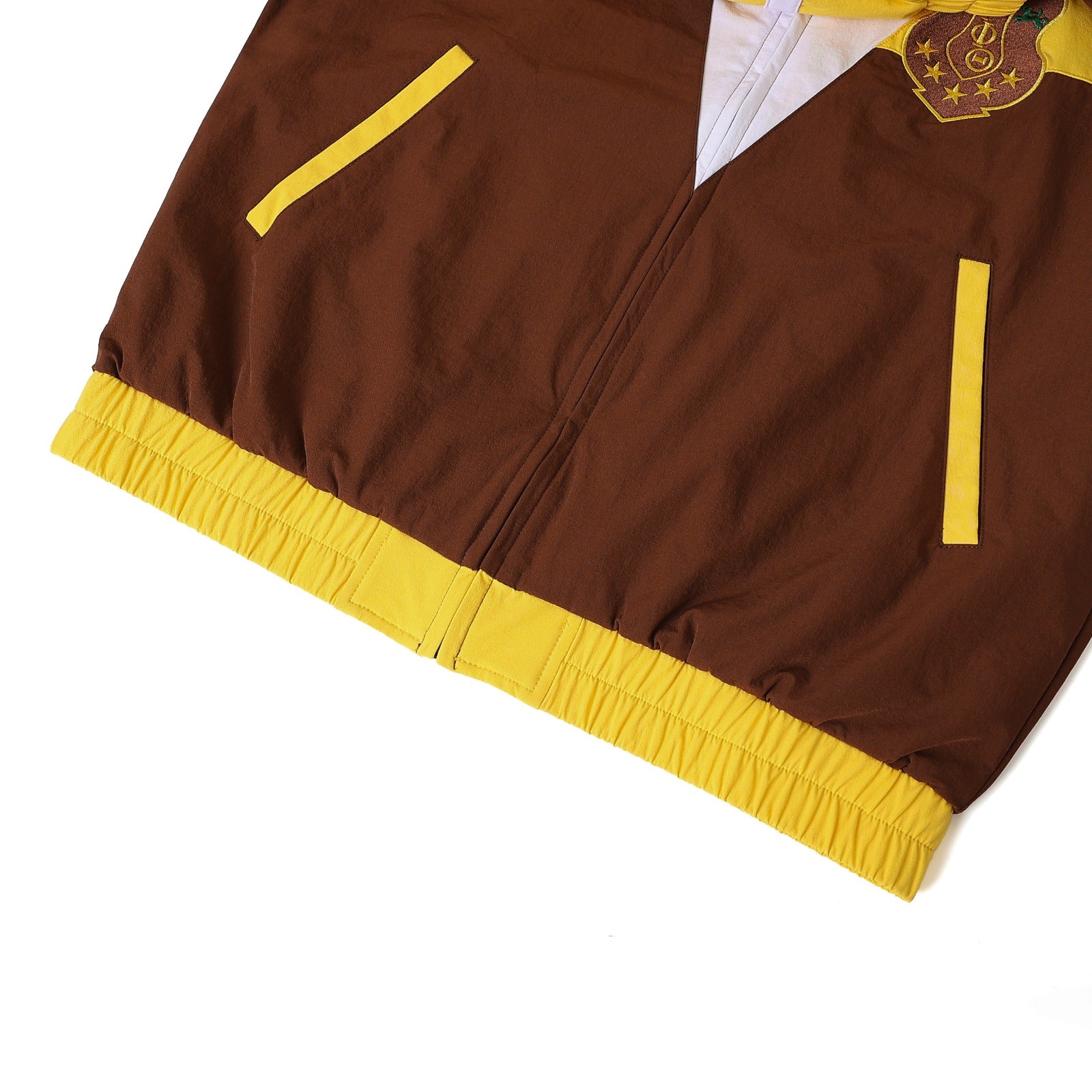 Iota Brown Full Zip Windbreaker Tech