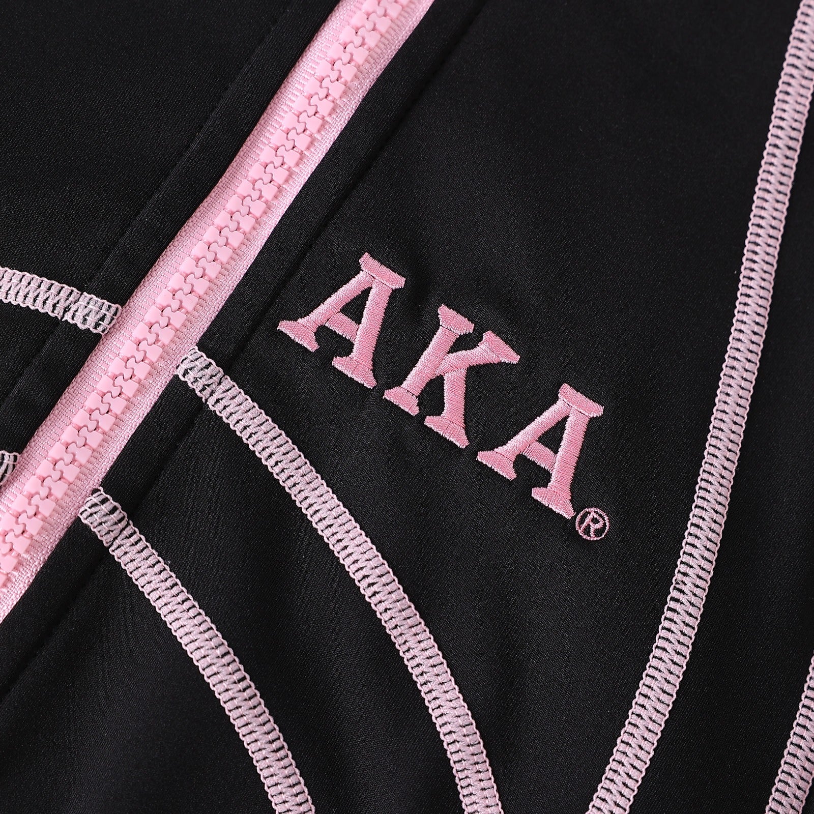 AKA Black Full Zip Yoga Jacket