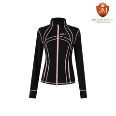 AKA Black Full Zip Yoga Jacket