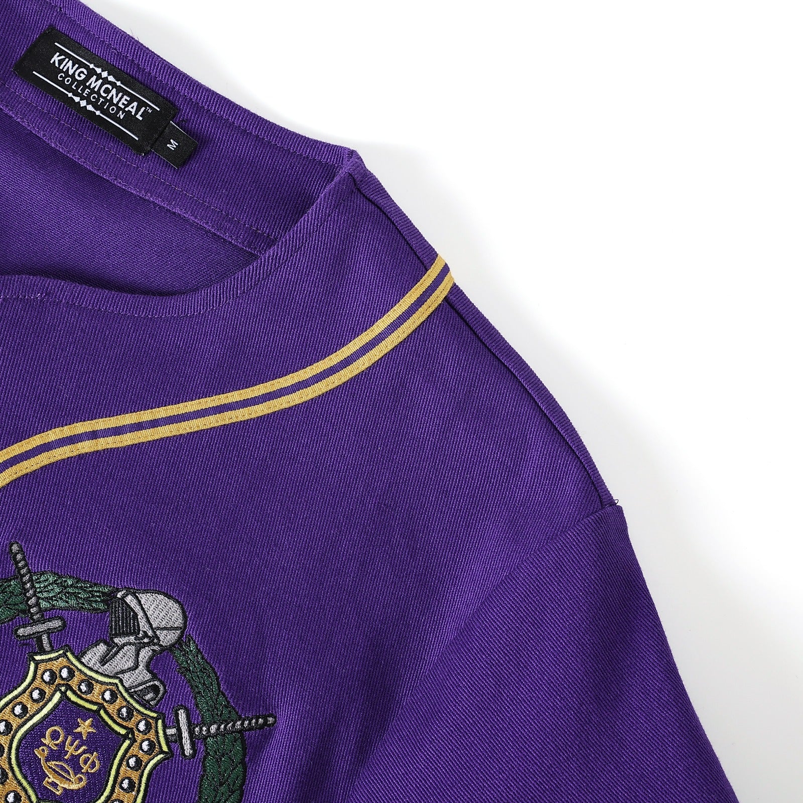 Omega Purple Button-Up Baseball Jersey