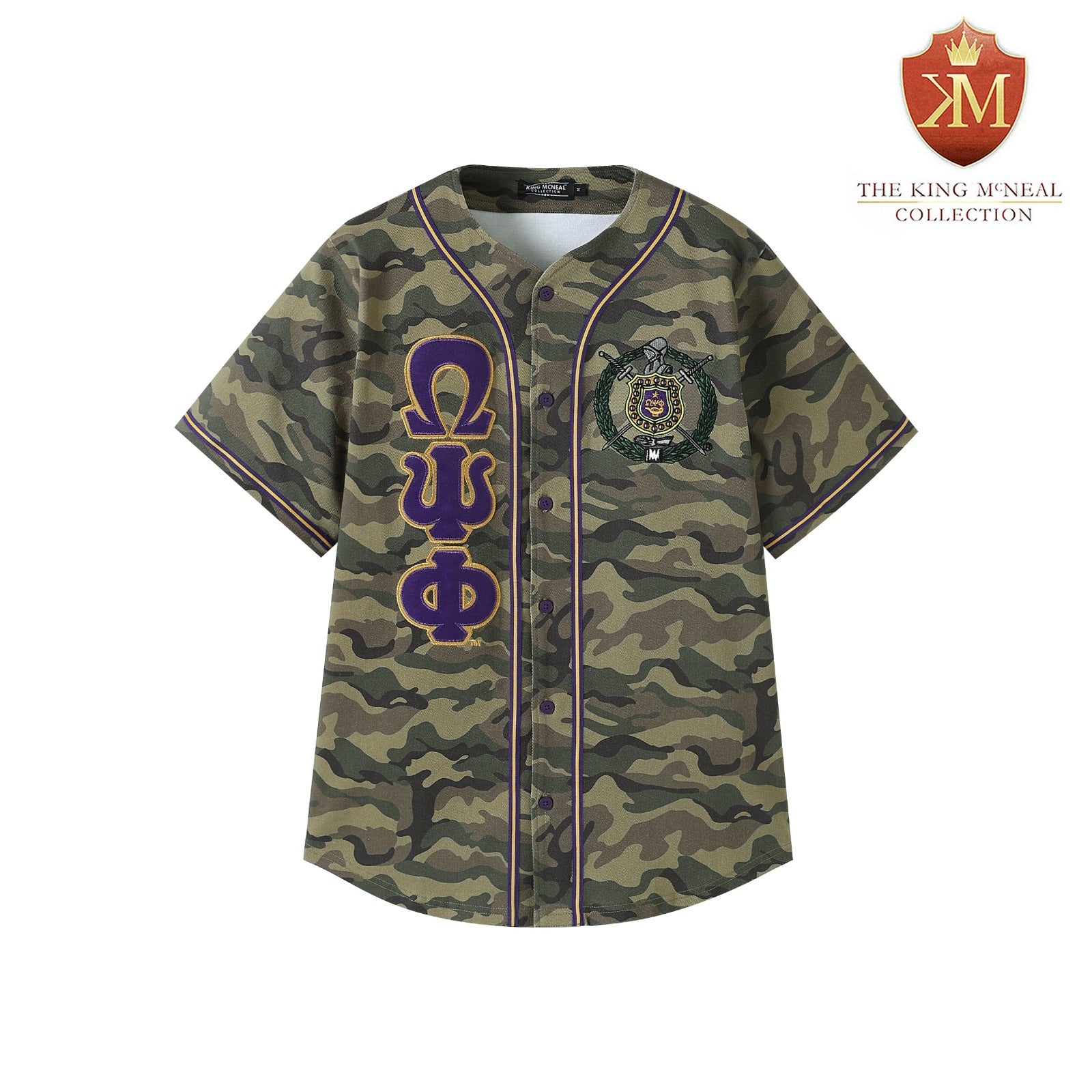 Omega Camo Button-Up Baseball Jersey