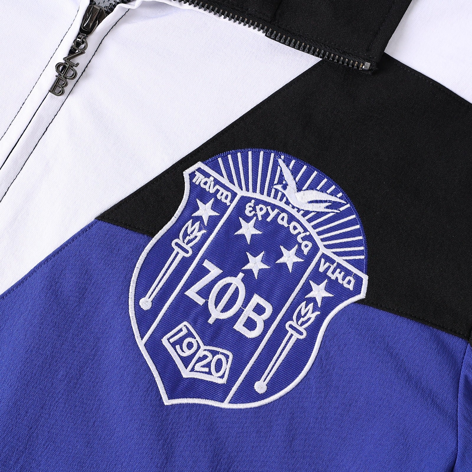 Zeta Blue Full Zip Windbreaker Tech Jacket (Unisex)