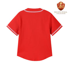 Delta Red Button Up Baseball Jersey