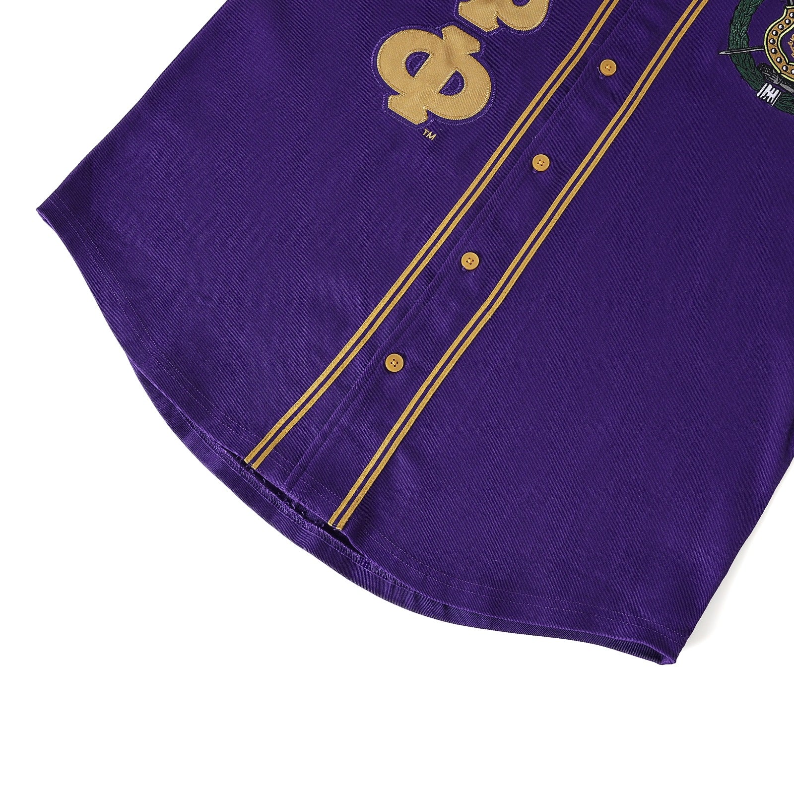 Omega Purple Button-Up Baseball Jersey