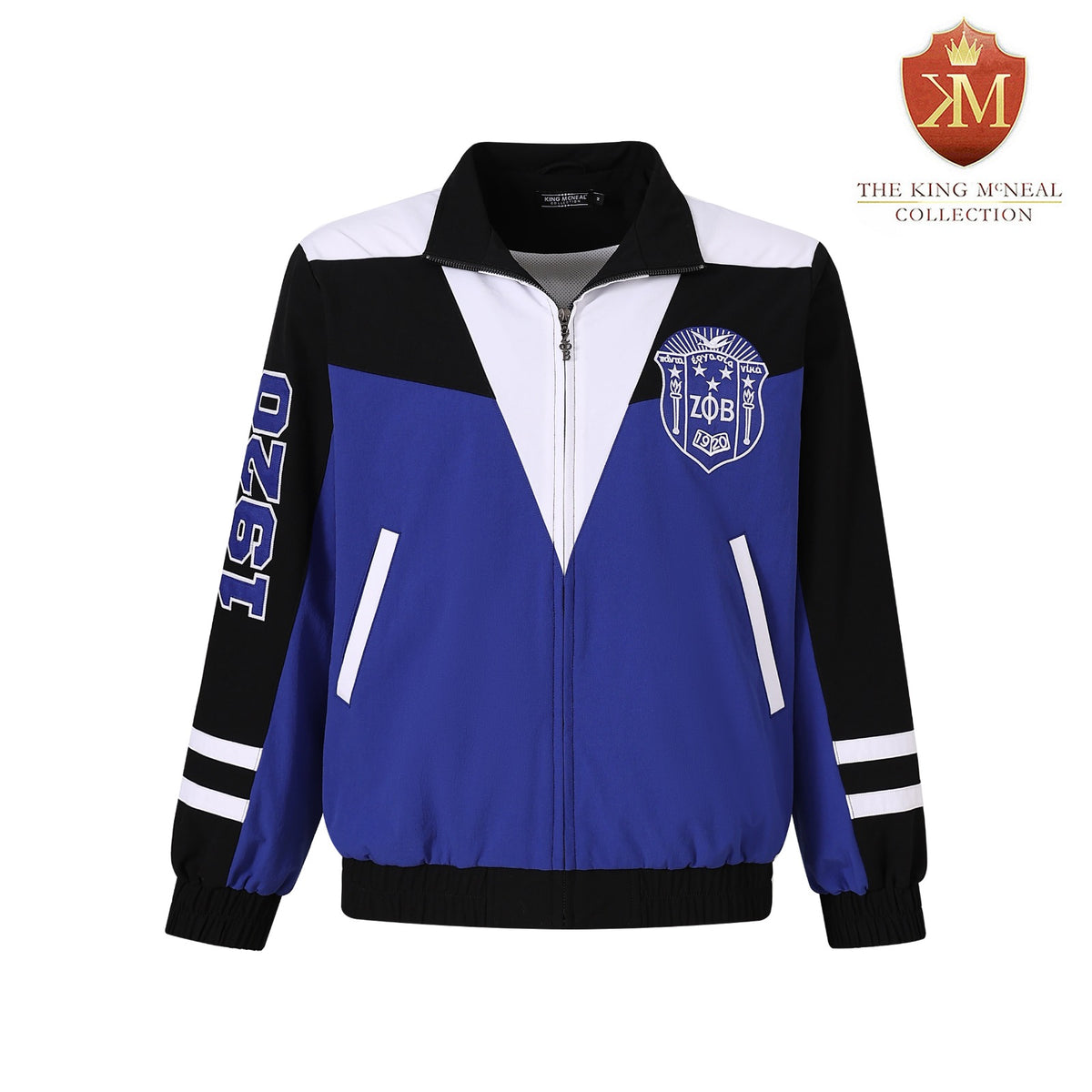 Zeta Blue Full Zip Windbreaker Tech Jacket (Unisex)