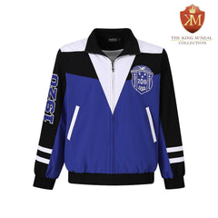 Zeta Blue Full Zip Windbreaker Tech Jacket (Unisex)
