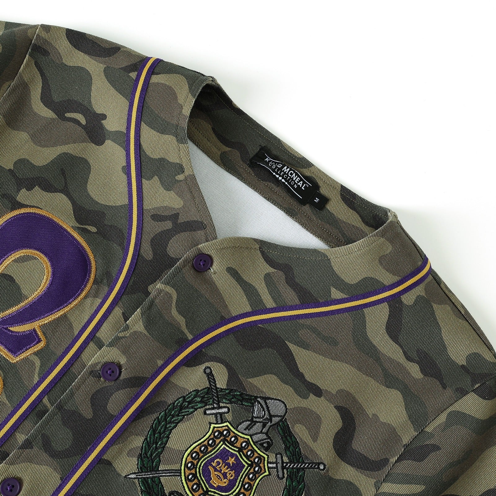 Omega Camo Button-Up Baseball Jersey