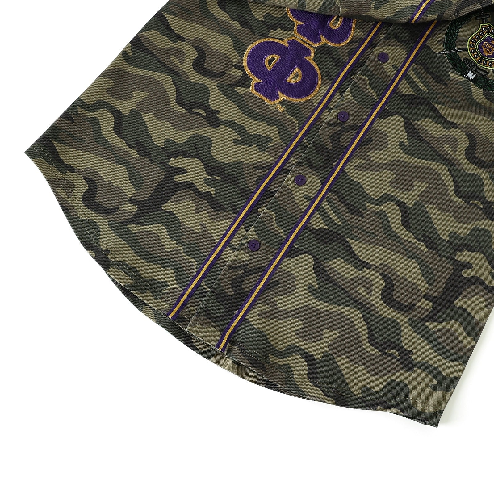 Omega Camo Button-Up Baseball Jersey
