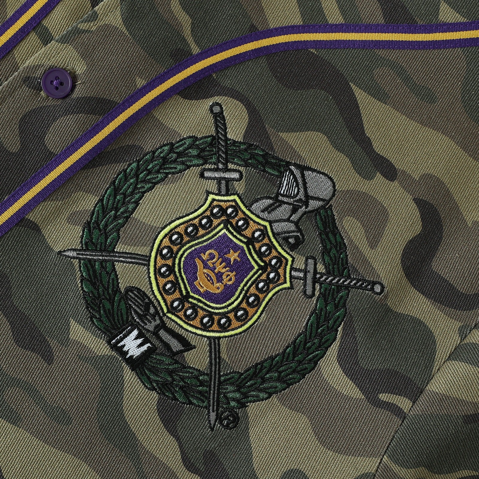 Omega Camo Button-Up Baseball Jersey