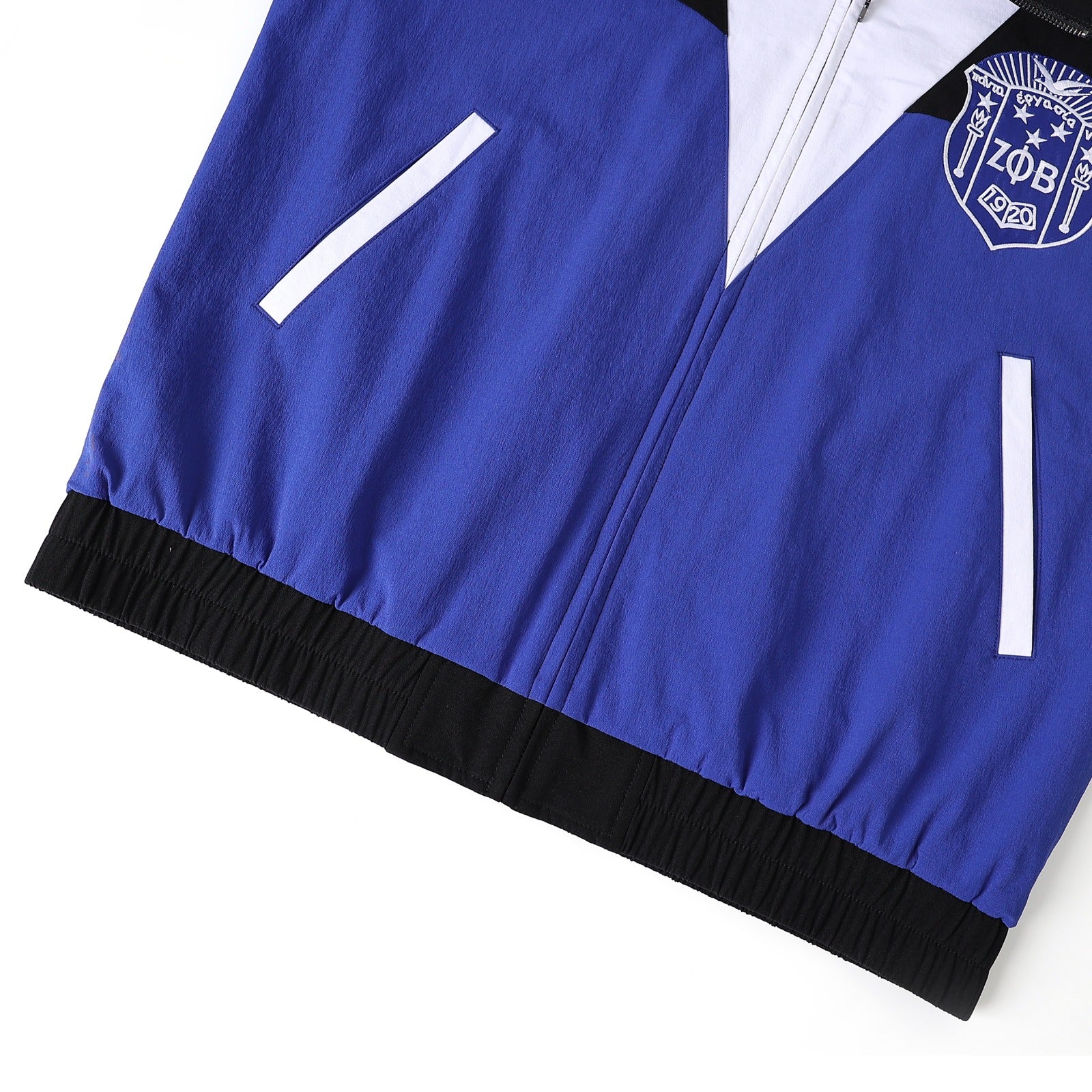 Zeta Blue Full Zip Windbreaker Tech Jacket (Unisex)