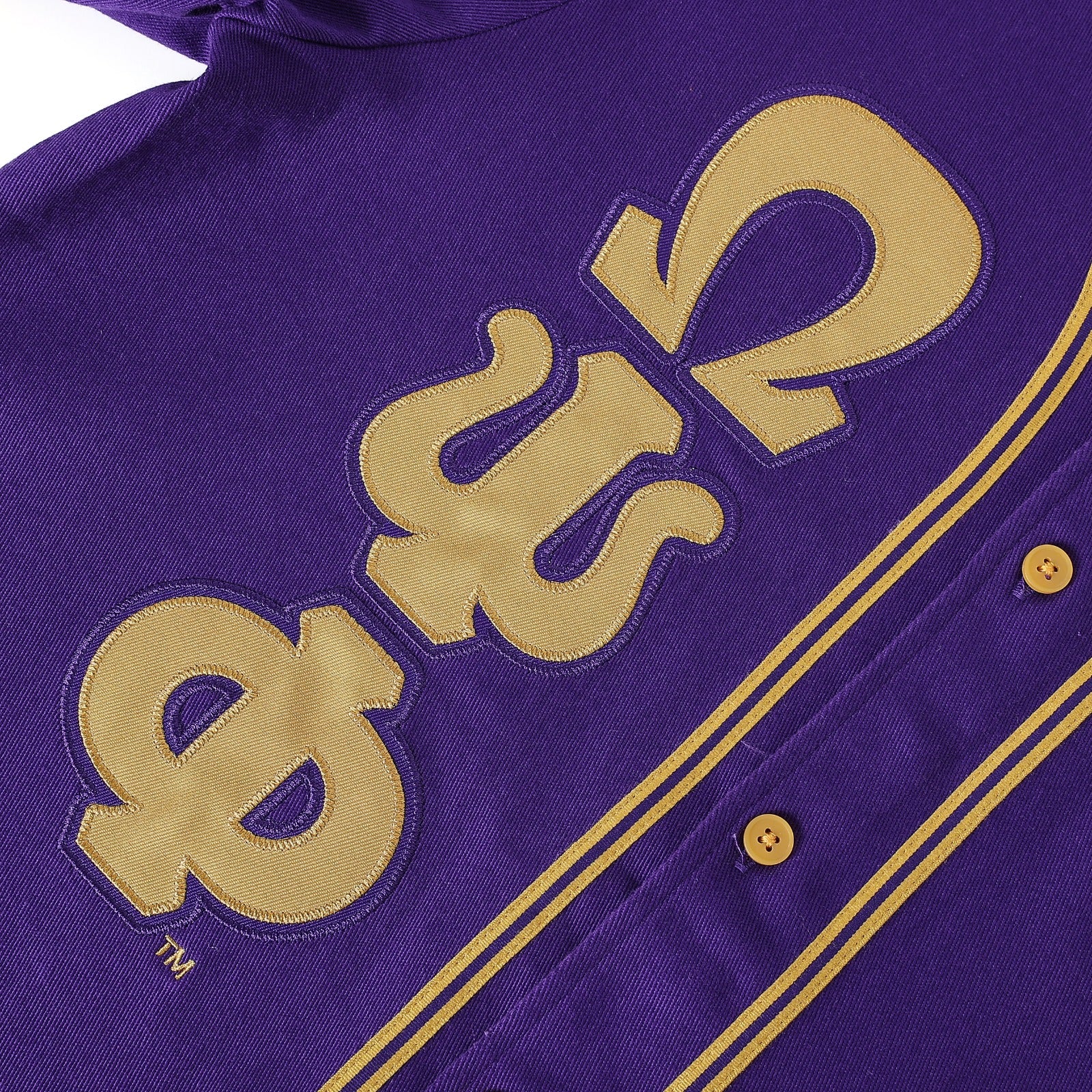 Omega Purple Button-Up Baseball Jersey