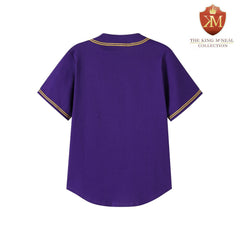 Omega Purple Button-Up Baseball Jersey