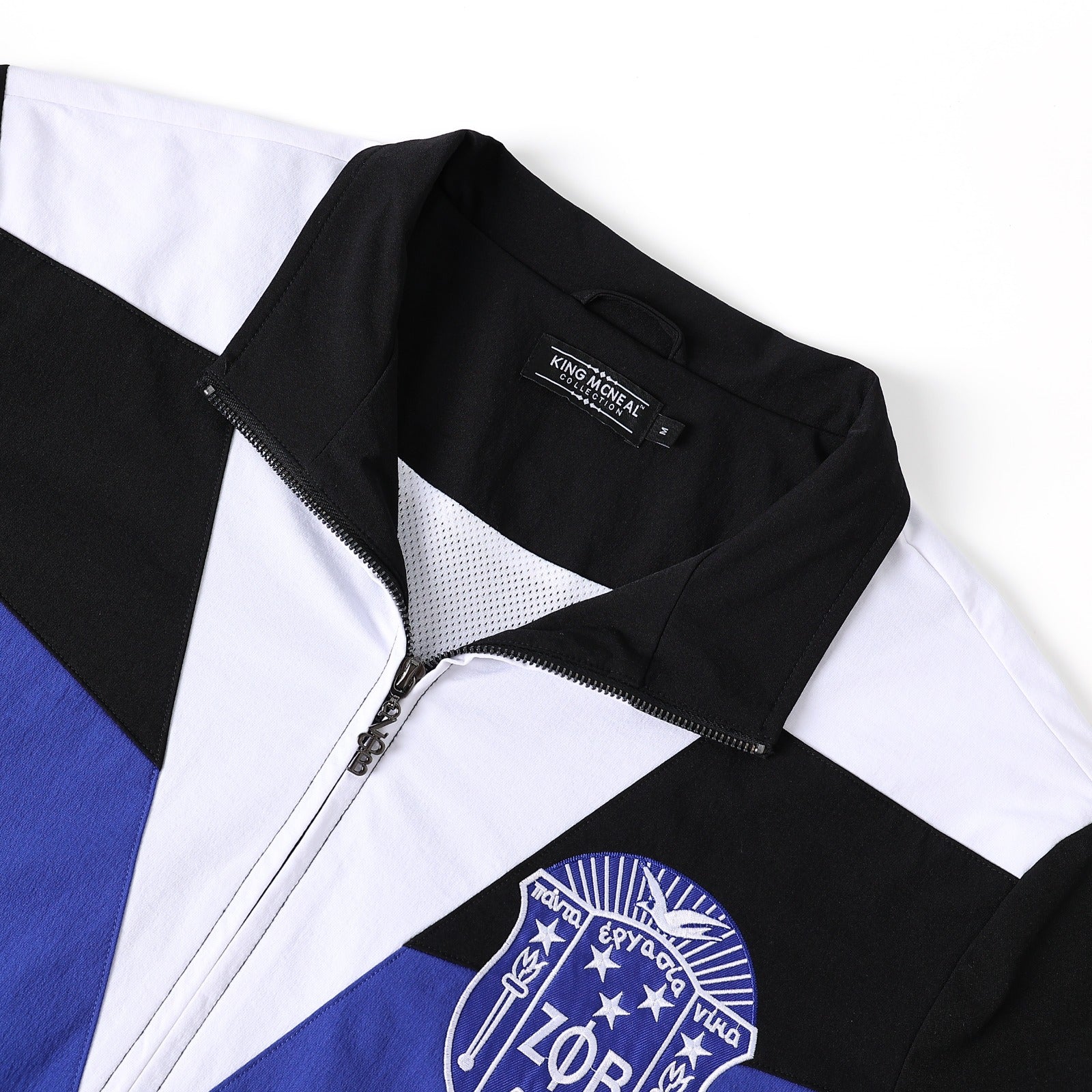 Zeta Blue Full Zip Windbreaker Tech Jacket (Unisex)