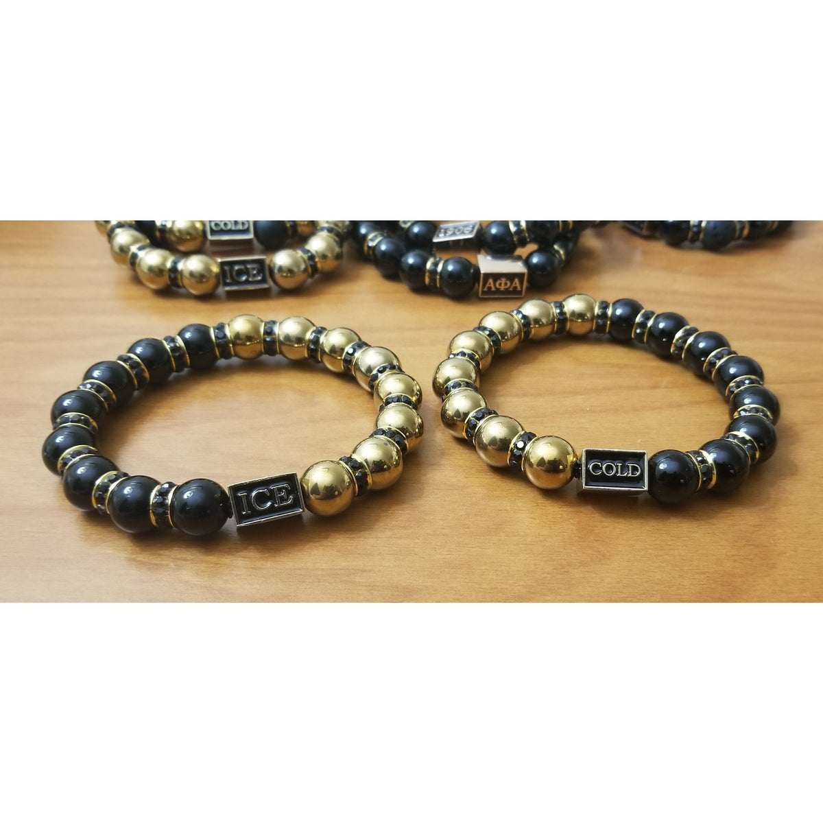 Half and half alpha bracelet