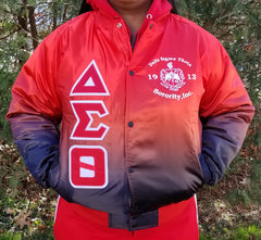 Delta Ombré Red Bomber Jacket