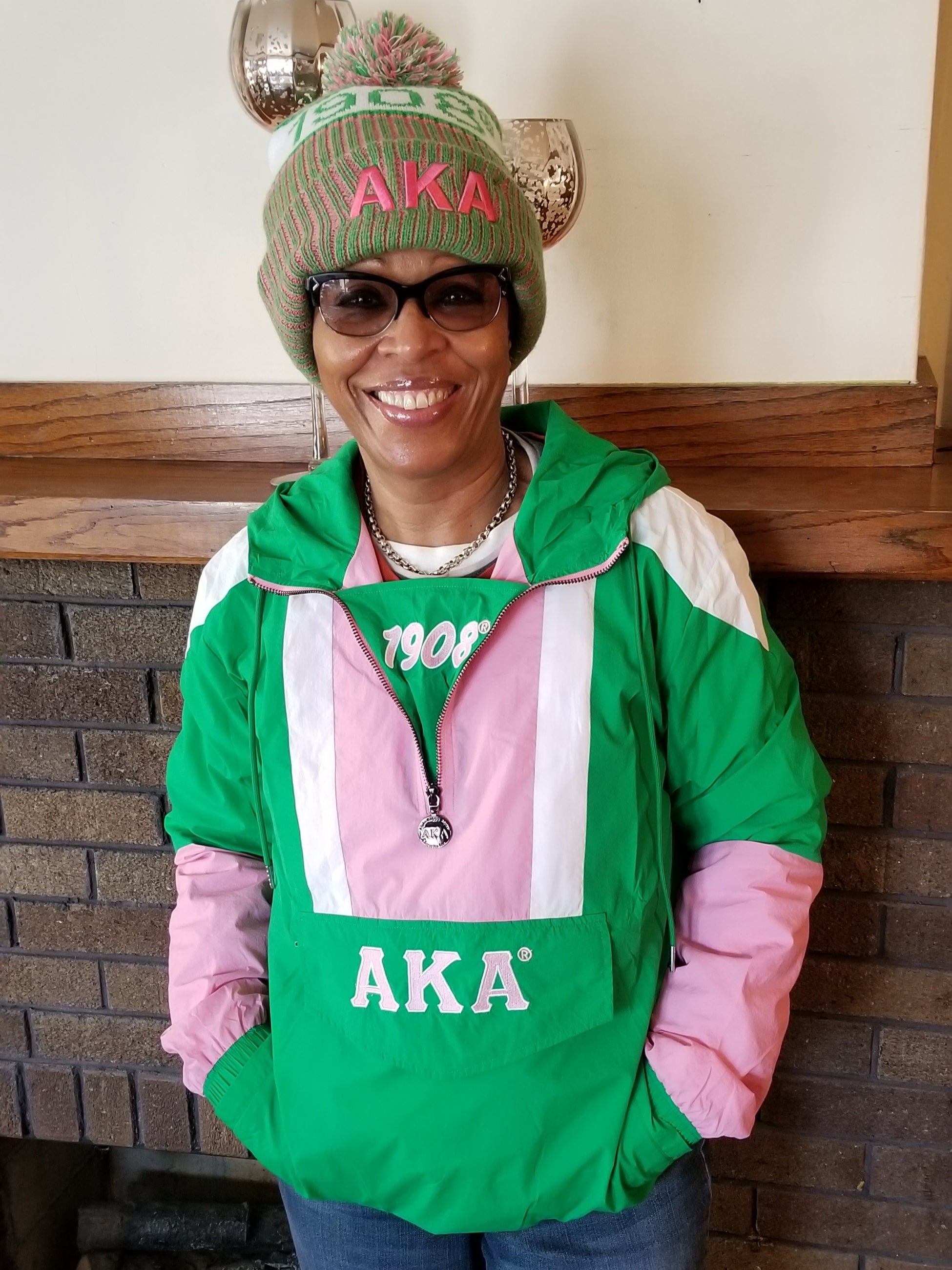 AKA Half Zip Windbreaker Jacket Read Description
