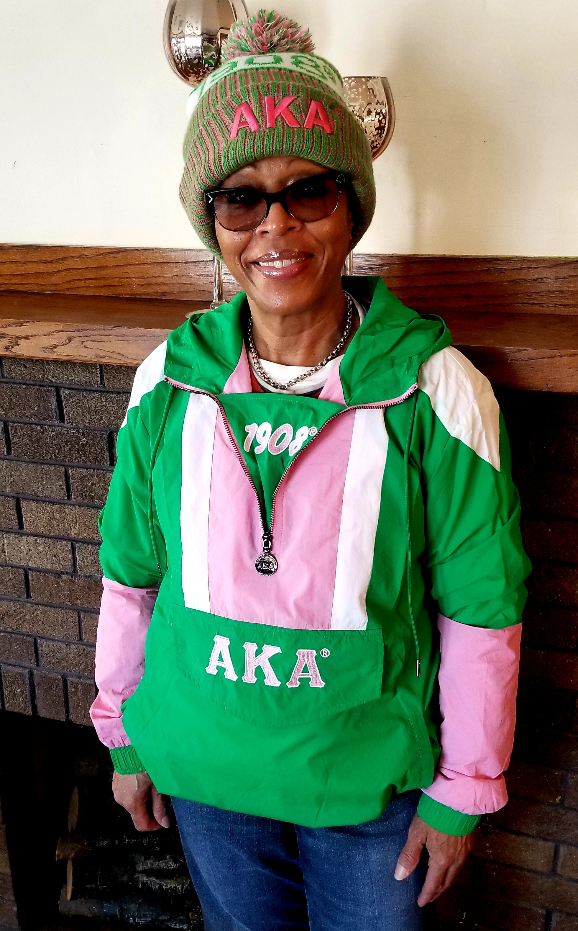 AKA Half Zip Windbreaker Jacket Read Description