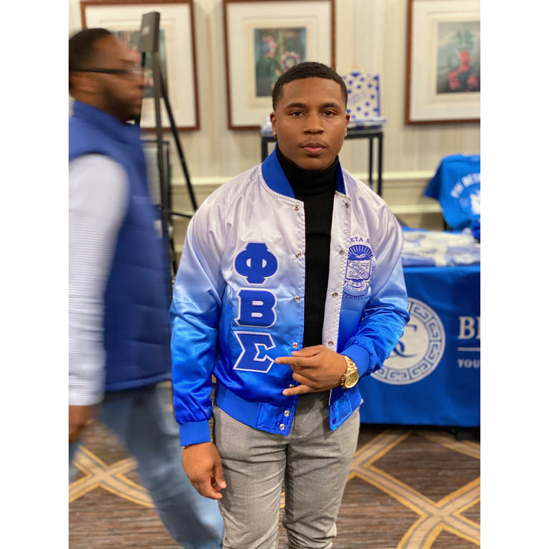 Phi Beta Sigma Faded Bomber Jacket